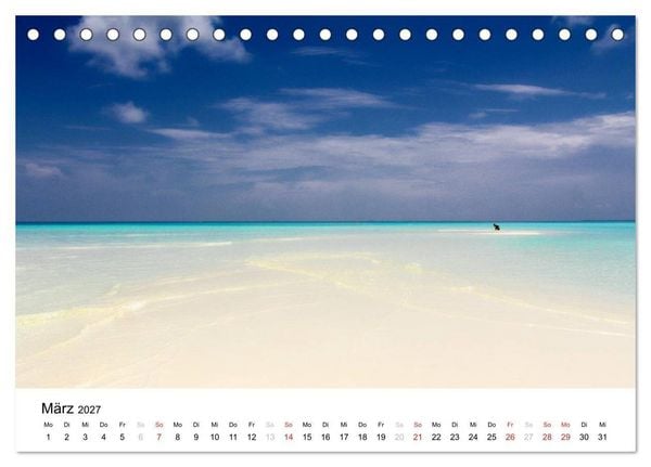 Produktbild: Malediven - Das Paradies im Indischen Ozean I (Tischkalender 2027 DIN A5 quer), CALVENDO Monatskalender