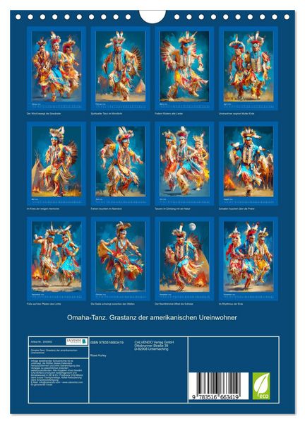 Produktbild: Omaha-Tanz. Grastanz der amerikanischen Ureinwohner (Wandkalender 2026 DIN A4 hoch), CALVENDO Monatskalender