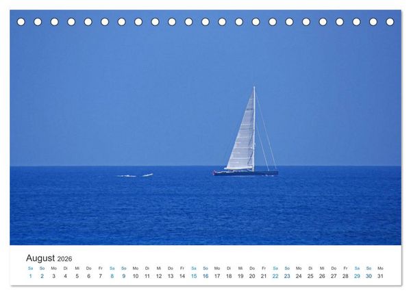 Produktbild: Segelboote und Yachten - Lebensart am Mittelmeer (Tischkalender 2026 DIN A5 quer), CALVENDO Monatskalender