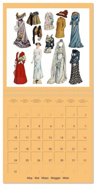 Produktbild: CHARMING OLD PAPER DOLLS (Wall Calendar 2027 12 &times; 12 Inch) CALVENDO 12 Month Wall Calendar