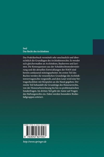 Produktbild: Das Recht des Architekten