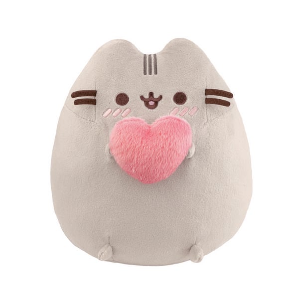 Produktbild: Aurora 61572 - Pusheen With Heart, Pl&uuml;schtier mit Herz, 24 cm