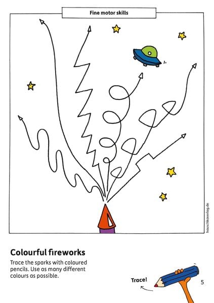 Kindergarten Activity Book from age 4 years - Shapes, colours, spot the difference - for kids, boy and girl