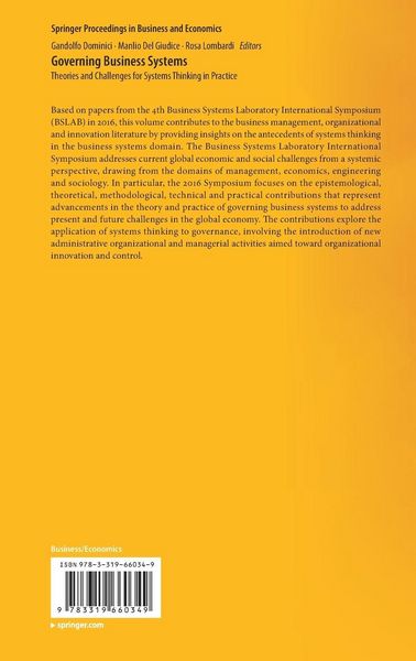 Produktbild: Governing Business Systems