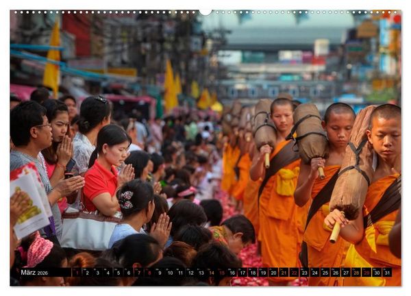 Produktbild: Buddhistische M&ouml;nche - das Leben f&uuml;r Buddha (hochwertiger Premium Wandkalender 2026 DIN A2 quer), Kunstdruck in Hochglanz