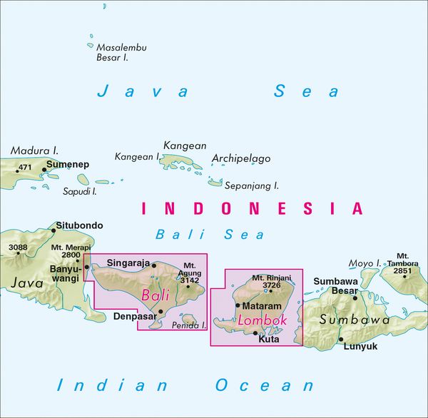 Produktbild: Nelles Map Landkarte Indonesia : Bali, Lombok 1:180.000