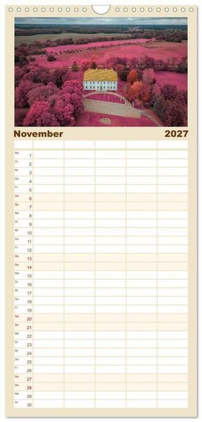 Produktbild: Familienplaner 2027 - Die Lausitz - Region im Wandel mit 5 Spalten (Wandkalender, 21 x 45 cm) CALVENDO