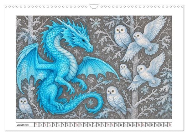 Produktbild: Fabelhafte Mystikwesen (Wandkalender 2026 DIN A3 quer), CALVENDO Monatskalender