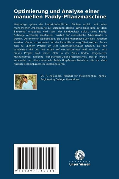 Produktbild: Optimierung und Analyse einer manuellen Paddy-Pflanzmaschine