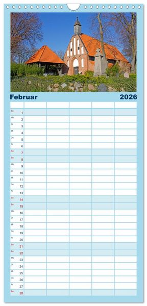 Produktbild: Familienplaner 2026 - Ostseeinseln R&uuml;gen, Hiddensee, Ummanz mit 5 Spalten (Wandkalender, 21 x 45 cm) CALVENDO