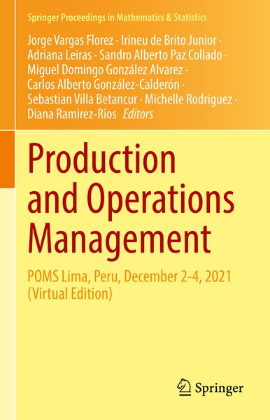 Produktbild: Production and Operations Management
