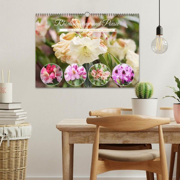 Produktbild: Rhododendren und Poesie (Wandkalender 2026 DIN A3 quer), CALVENDO Monatskalender