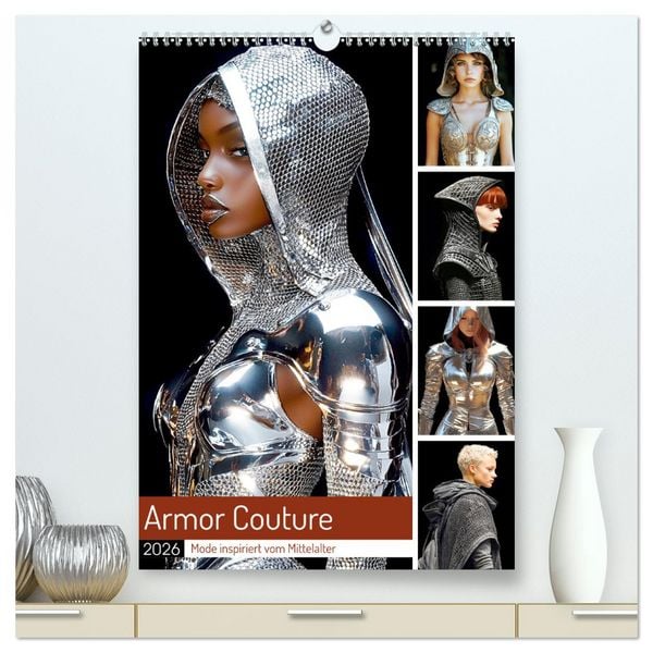 Produktbild: Armor Couture. Mode inspiriert vom Mittelalter (hochwertiger Premium Wandkalender 2026 DIN A2 hoch), Kunstdruck in Hochglanz