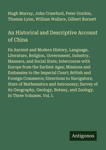 Produktbild: An Historical and Descriptive Account of China