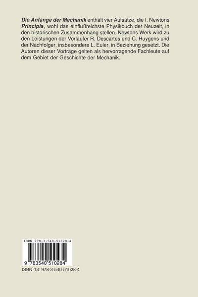 Produktbild: Die Anf&auml;nge der Mechanik