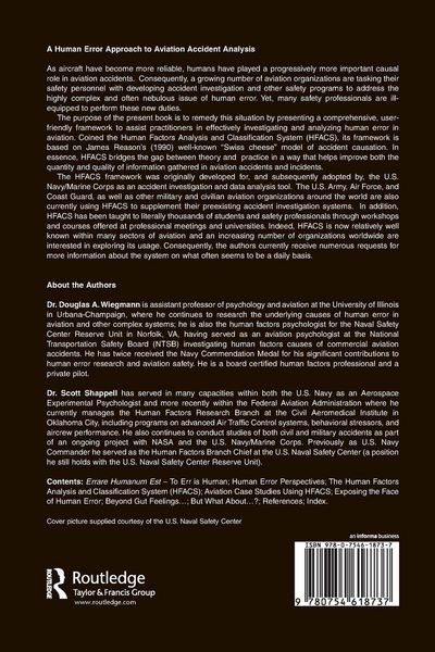 Produktbild: A Human Error Approach to Aviation Accident Analysis