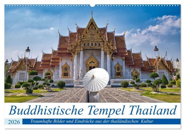 Produktbild: Buddhistische Tempel Thailand (Wandkalender 2026 DIN A2 quer), CALVENDO Monatskalender