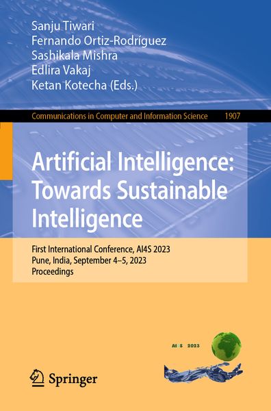 Produktbild: Artificial Intelligence: Towards Sustainable Intelligence