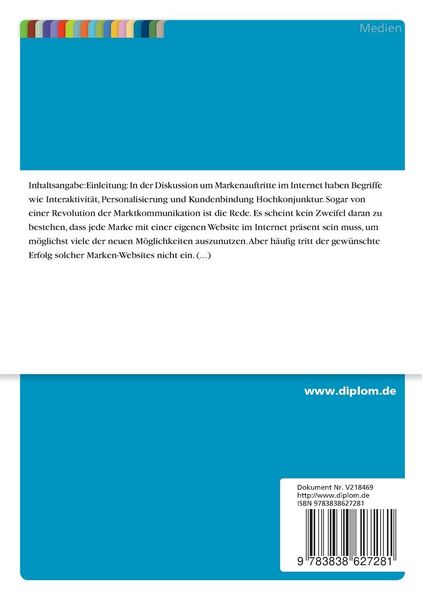 Produktbild: Die Bedeutung der Website als Instrument der Marktkommunikation