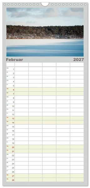 Produktbild: Familienplaner 2027 - Lychen - zwischen Wald und Seen mit 5 Spalten (Wandkalender, 21 x 45 cm) CALVENDO