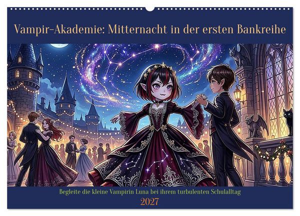 Produktbild: Vampir-Akademie: Mitternacht in der ersten Bankreihe (Wandkalender 2027 DIN A2 quer), CALVENDO Monatskalender