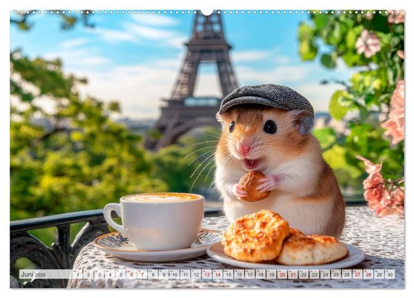 Produktbild: Hamster auf Reisen (hochwertiger Premium Wandkalender 2026 DIN A2 quer), Kunstdruck in Hochglanz