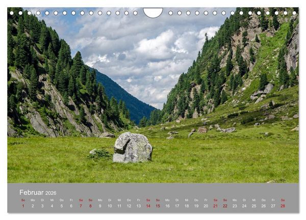 Produktbild: Das Stubaital in Tirol - Gipfelsturm und Gletscherseen (Wandkalender 2026 DIN A4 quer), CALVENDO Monatskalender