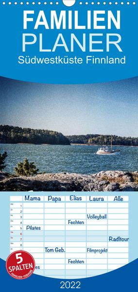 Produktbild: Familienplaner S&uuml;dwestk&uuml;ste Finnland (Wandkalender 2022 , 21 cm x 45 cm, hoch)