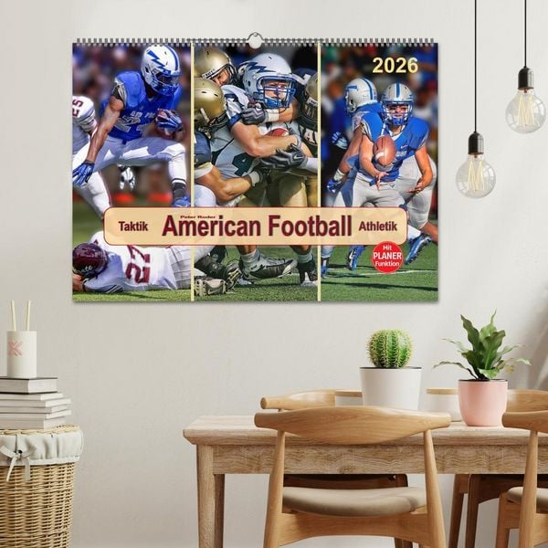 Produktbild: American Football - Taktik und Athletik (Wandkalender 2026 DIN A2 quer), CALVENDO Monatskalender