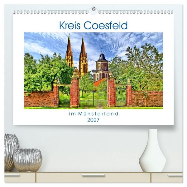 Produktbild: Kreis Coesfeld im M&uuml;nsterland - Stadt Land Flu&szlig; (hochwertiger Premium Wandkalender 2027 DIN A2 quer), Kunstdruck in Hochglanz