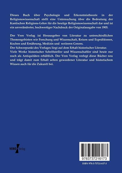 Produktbild: Psychologie und Erkenntnistheorie in der Religionswissenschaft