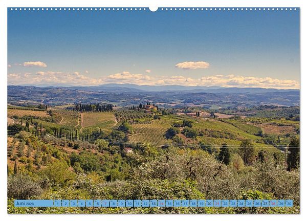 Produktbild: Impressionen aus San Gimignano (Wandkalender 2026 DIN A2 quer), CALVENDO Monatskalender
