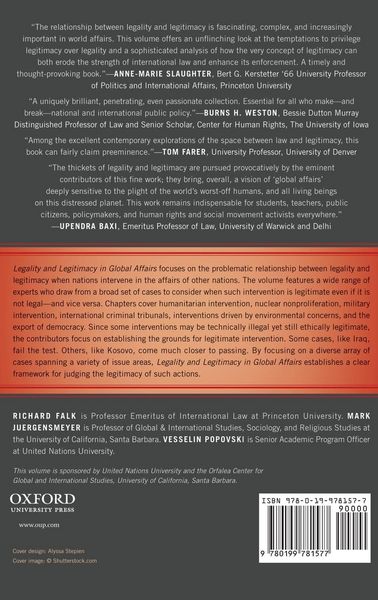 Produktbild: Legality and Legitimacy in Global Affairs