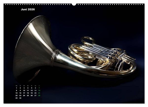 Produktbild: Das Horn, ein herrliches Instrument (hochwertiger Premium Wandkalender 2026 DIN A2 quer), Kunstdruck in Hochglanz