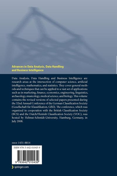 Produktbild: Advances in Data Analysis, Data Handling and Business Intelligence