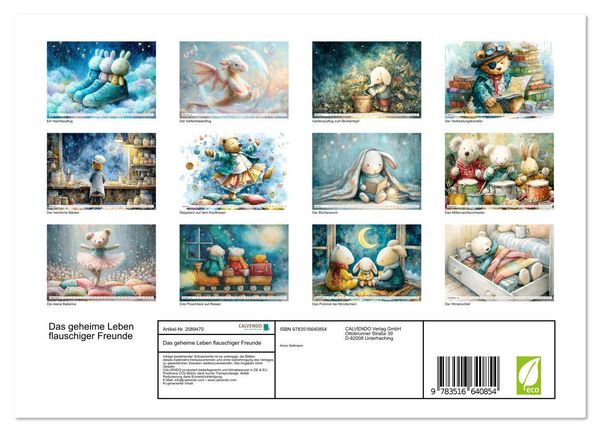 Produktbild: Das geheime Leben flauschiger Freunde (Wandkalender 2026 DIN A4 quer), CALVENDO Monatskalender