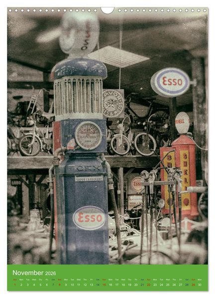 Produktbild: Fuel vintage pumps (Wall Calendar 2026 DIN A3 portrait), CALVENDO 12 Month Wall Calendar