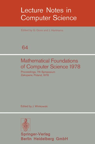 Produktbild: Mathematical Foundations of Computer Science 1978