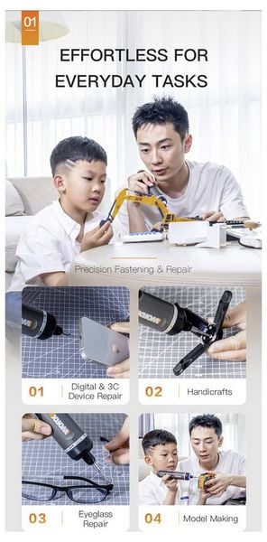 Produktbild: Worx WX242 Akku-Schrauber 4V 2.0Ah Li-Ion inkl. Koffer