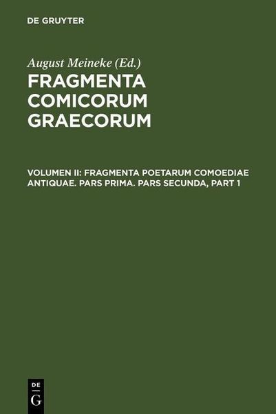 Produktbild: Fragmenta poetarum comoediae antiquae