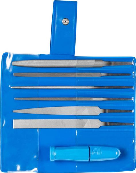 Produktbild: PFERD 11702100 Schl&uuml;sselfeilen-Set Hieb 2 inkl. Schnellspannheft in Kunststofftasche L&auml;nge 100 mm 1 St.