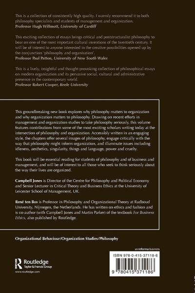 Produktbild: Philosophy and Organization