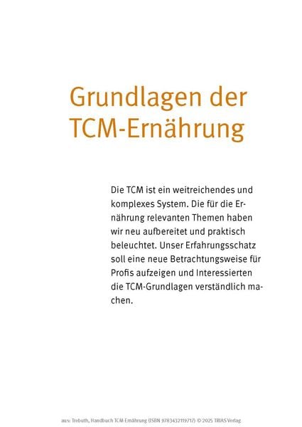 Produktbild: Handbuch TCM-Ern&auml;hrung