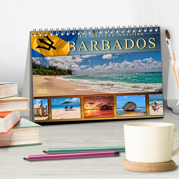 Produktbild: Die kleinen Antillen - Barbados (Tischkalender 2026 DIN A5 quer), CALVENDO Monatskalender