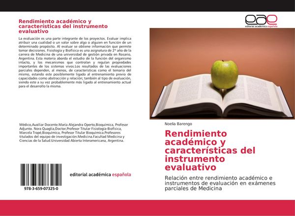 Produktbild: Rendimiento acad&eacute;mico y caracter&iacute;sticas del instrumento evaluativo