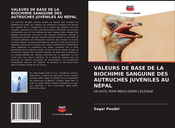 Produktbild: Valeurs De Base De La Biochimie Sanguine des Autruches Juv&eacute;niles Au N&eacute;pal