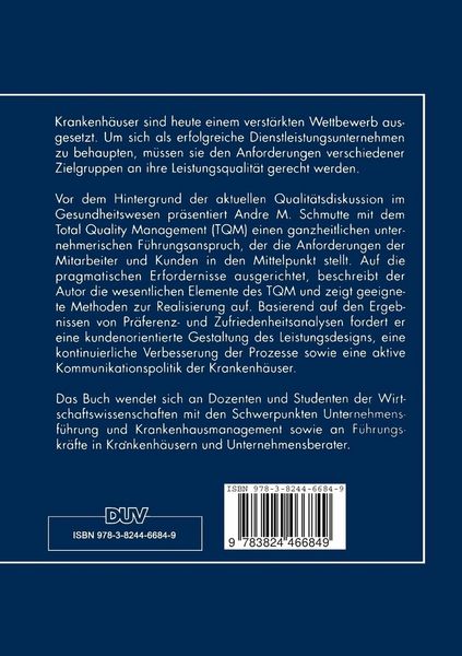 Produktbild: Total Quality Management im Krankenhaus