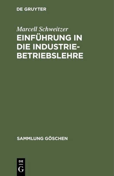 Produktbild: Einf&uuml;hrung in die Industriebetriebslehre