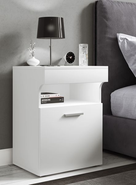 Produktbild: Holz Nachttisch Nachtschrank Schublade Slepal M