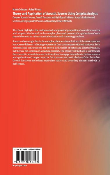 Produktbild: Theory and Application of Acoustic Sources Using Complex Analysis